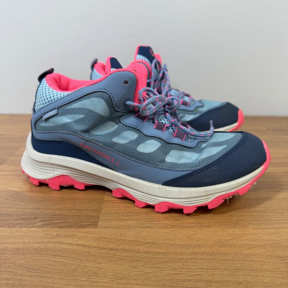 Merrell Kids Blue Pink Trail Hiking Shoes MK165213 Size 4M